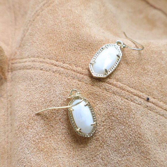 Kendra Scott - Lee Gold Ivory Pearl Drop Earrings - Picture 2 of 2